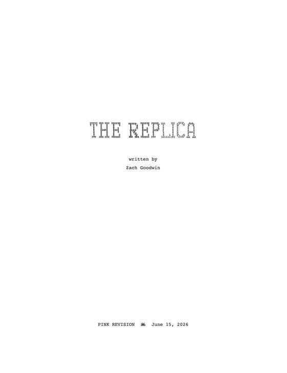 Screenplay title page